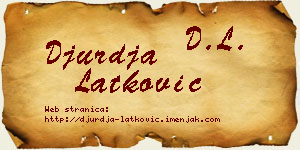 Đurđa Latković vizit kartica